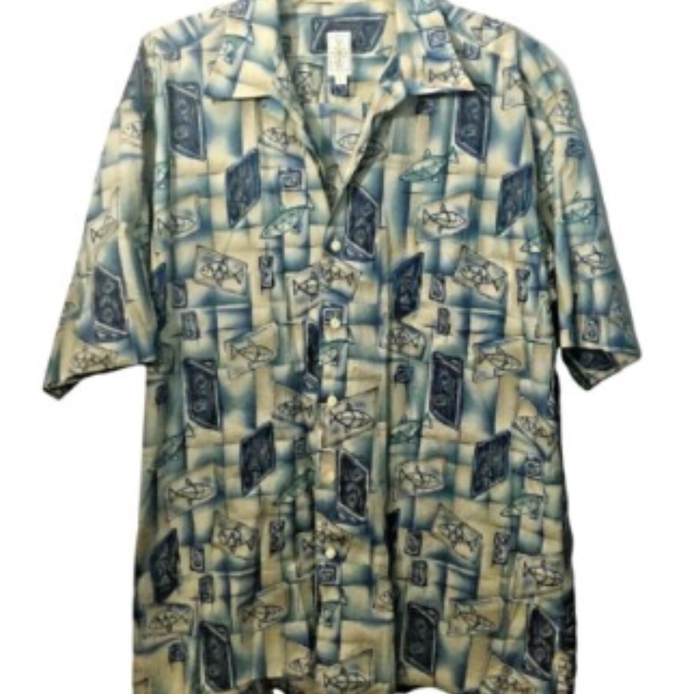 Vintage Mens Hawaiian Shirt - Picture 1 of 7